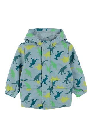 Parka à capuche - Gris clair et vert clair