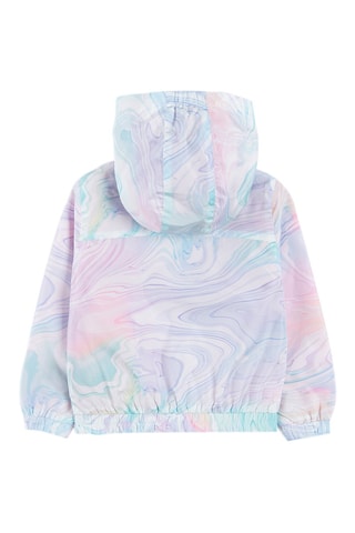 Veste à capuche - Turquoise et rose