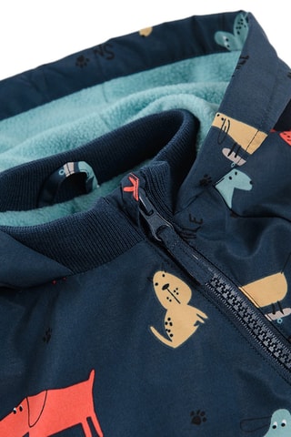 Veste à capuche - Bleu marine et rouge