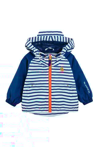 Veste à capuche - Bleu foncé et blanc