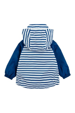 Veste à capuche - Bleu foncé et blanc