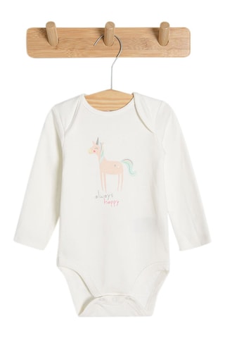 3 bodys - Ecru, gris chiné et vert d’eau