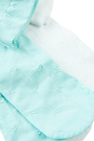 2 collants - Turquoise et écru