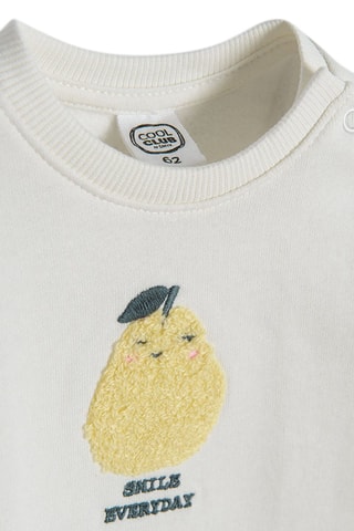 Robe trompe-l’œil - Ecru et turquoise