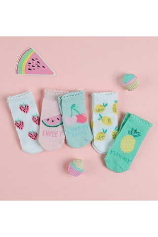 5 paires de chaussettes - Turquoise, vert d’eau et ciel