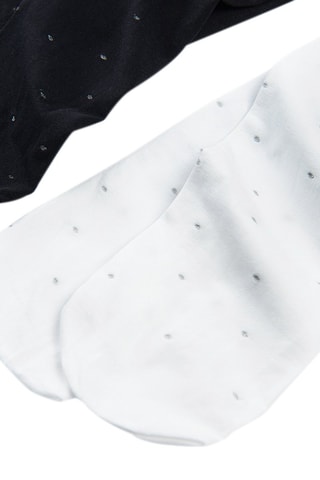 2 collants - Noir et blanc