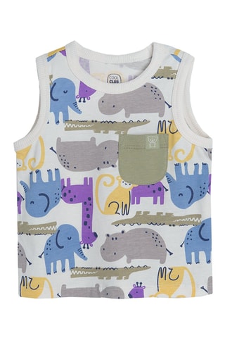 Débardeur Ecru et kaki