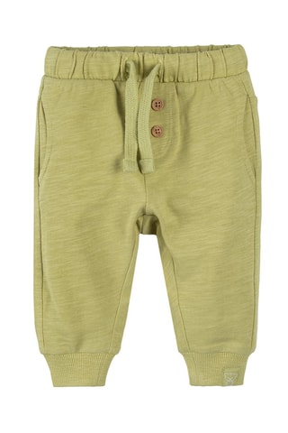 2 pantalons Vert olive chiné et bleu cobalt chiné