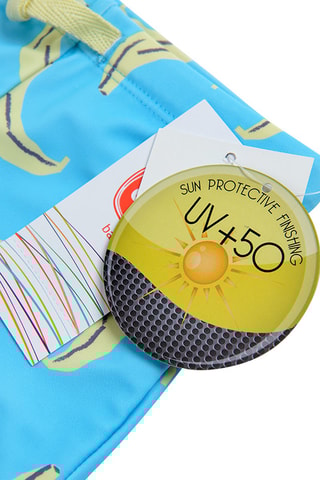 Short de bain Turquoise et jaune