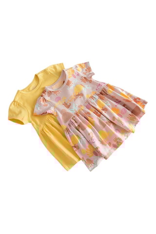 2 robes Jaune et mauve