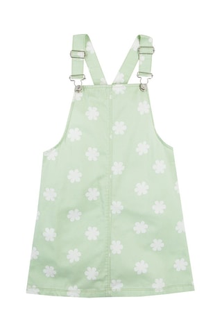 Robe-salopette en jean Vert