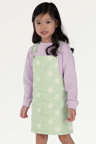 Robe-salopette en jean Vert