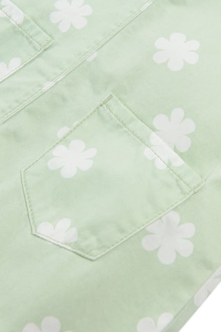 Robe-salopette en jean Vert