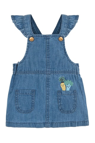 Robe-salopette en jean Bleu clair