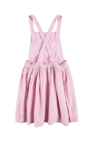 Robe salopette en lin Rose