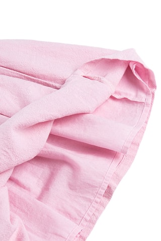 Robe salopette en lin Rose