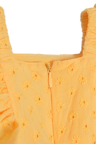 Robe brodée Moutarde