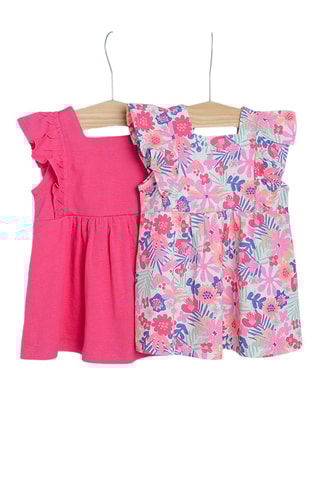 2 robes Fuchsia et blanc