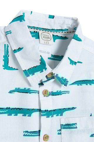 Chemise Blanc et vert