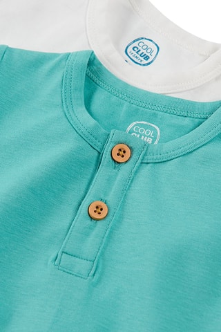 2 bodys Blanc et turquoise