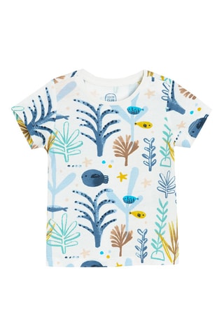 2 t-shirts Blanc et jaune