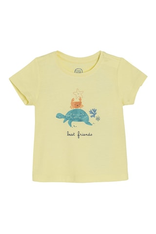 2 t-shirts Blanc et jaune