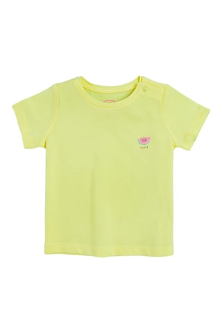 3 t-shirts Vert d’eau, jaune et blanc