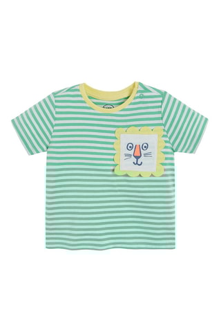 T-shirt Vert clair et blanc