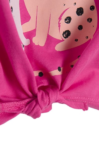 T-shirt noué Fuchsia