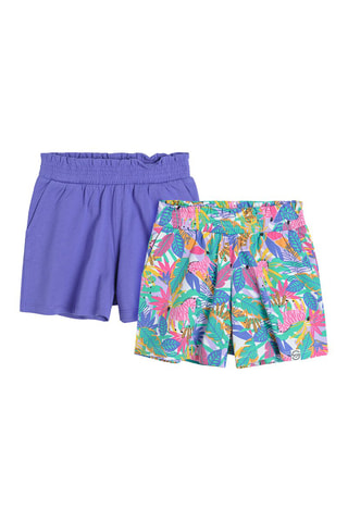 2 shorts Vert et mauve