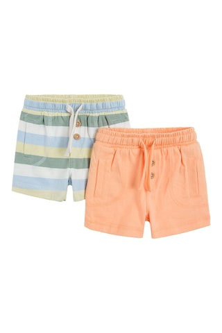 2 shorts Vert olive et saumon