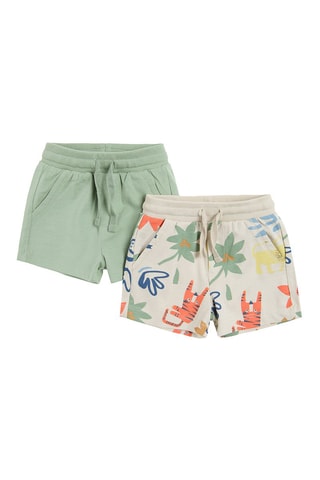 2 shorts Vert olive et beige