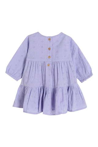 Bandeau et Robe en broderie anglaise Violet