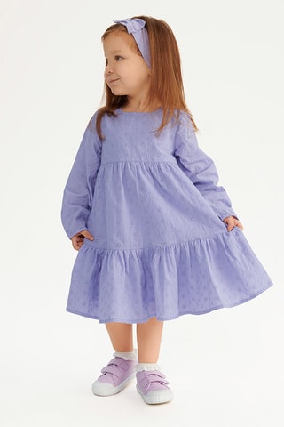 Bandeau et Robe en broderie anglaise Violet