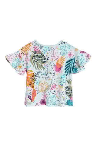 T-shirt et short Vert d’eau et fuchsia