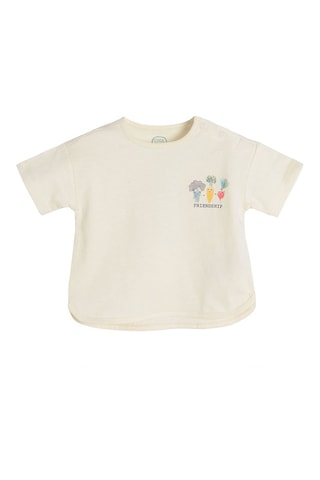 T-shirt et legging Ecru et rouge