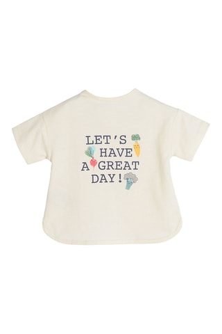 T-shirt et legging Ecru et rouge