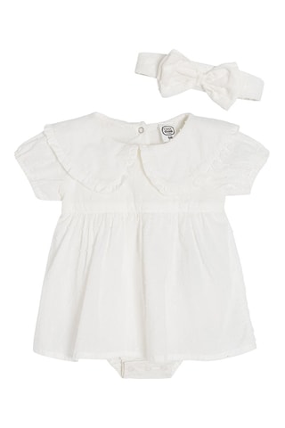 Bandeau et body-robe Blanc