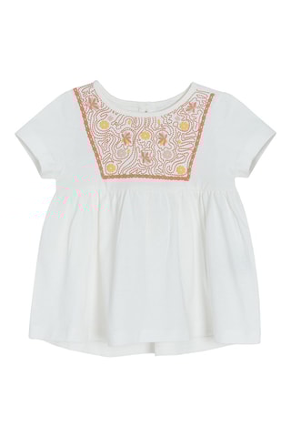 Robe et panty Blanc et kaki