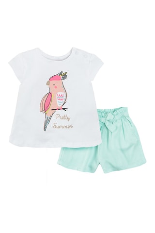 T-shirt et short Blanc et vert