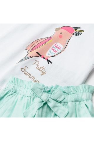 T-shirt et short Blanc et vert