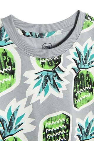 T-shirt et bermuda Gris et bleu marine