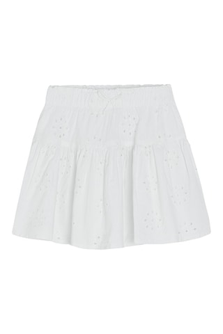 Jupe en broderie anglaise Blanc