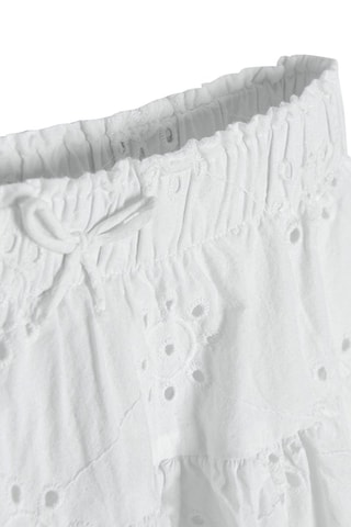 Jupe en broderie anglaise Blanc