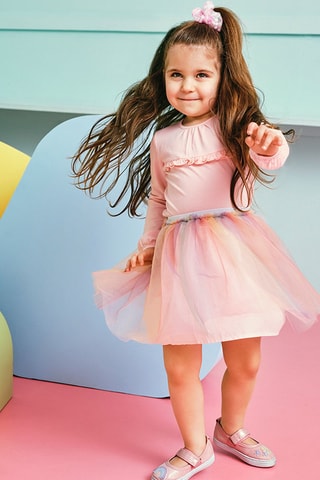 Jupe tie and dye Rose et saumon