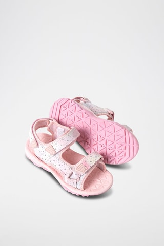 Sandales Ecru et rose