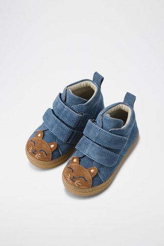 Baskets montantes en nubuck Bleu foncé