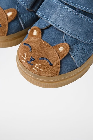 Baskets montantes en nubuck Bleu foncé