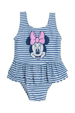 Maillot 1 pièce Minnie Disney Blanc et bleu marine