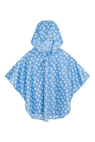 Cape de pluie à capuche Bleu clair